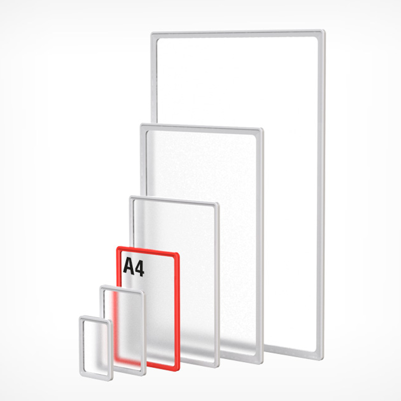 Рамка из ударопрочного пластика с закругленными углами PF-А4, цвет прозрачный
